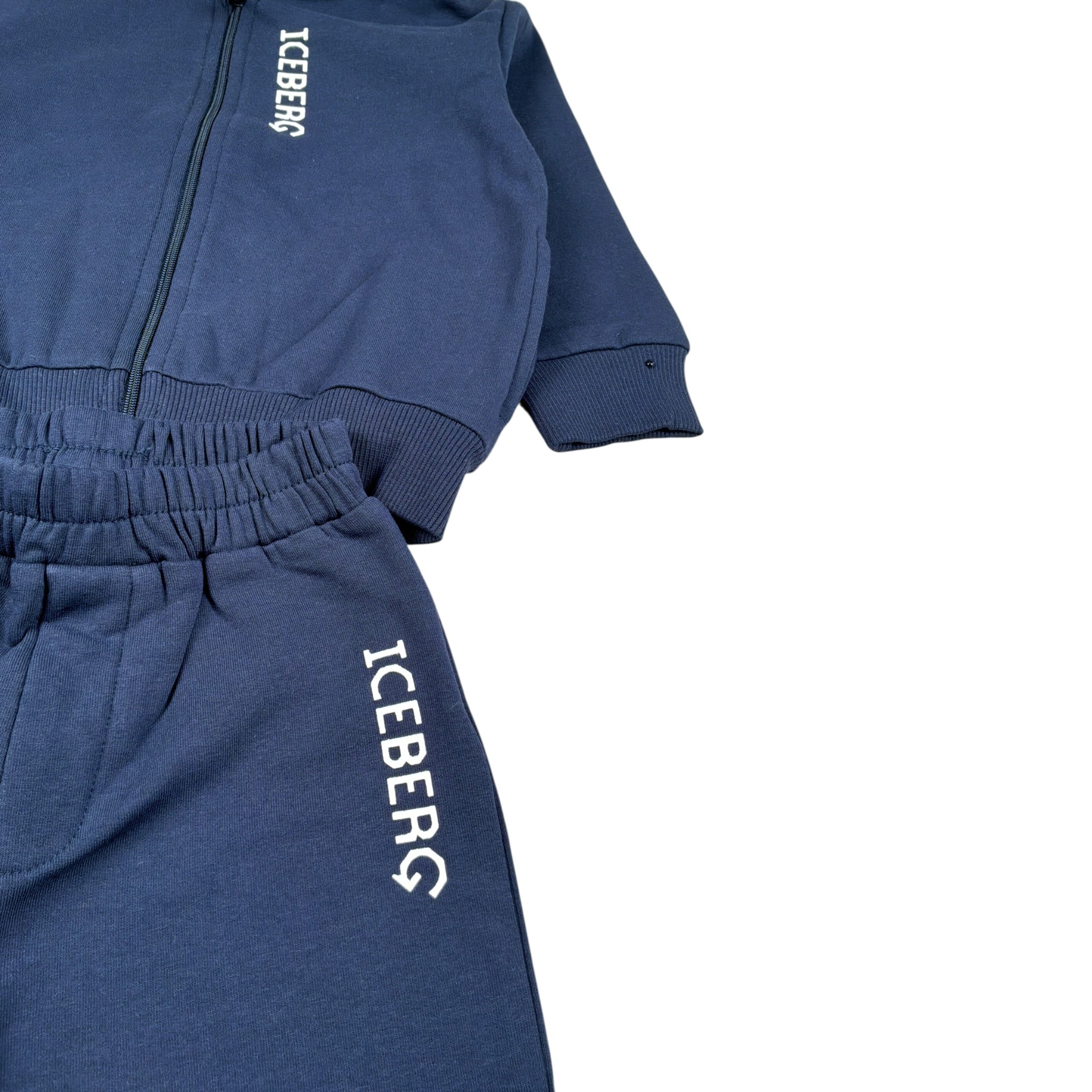 Iceberg Completo 2 Pezzi Felpa-Pantalone tinta unita Blu per Bambino CFICE6301NJ BLU ICEBERG 