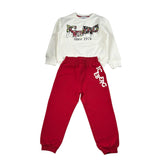 Iceberg Completo 2Pz Felpa-Pantalone con Stampa Bianco/Rosso per Bambino CFICE6304NXJ BIANCO/ROSSO ICEBERG 