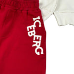 Iceberg Completo 2Pz Felpa-Pantalone con Stampa Bianco/Rosso per Bambino CFICE6304NXJ BIANCO/ROSSO ICEBERG 