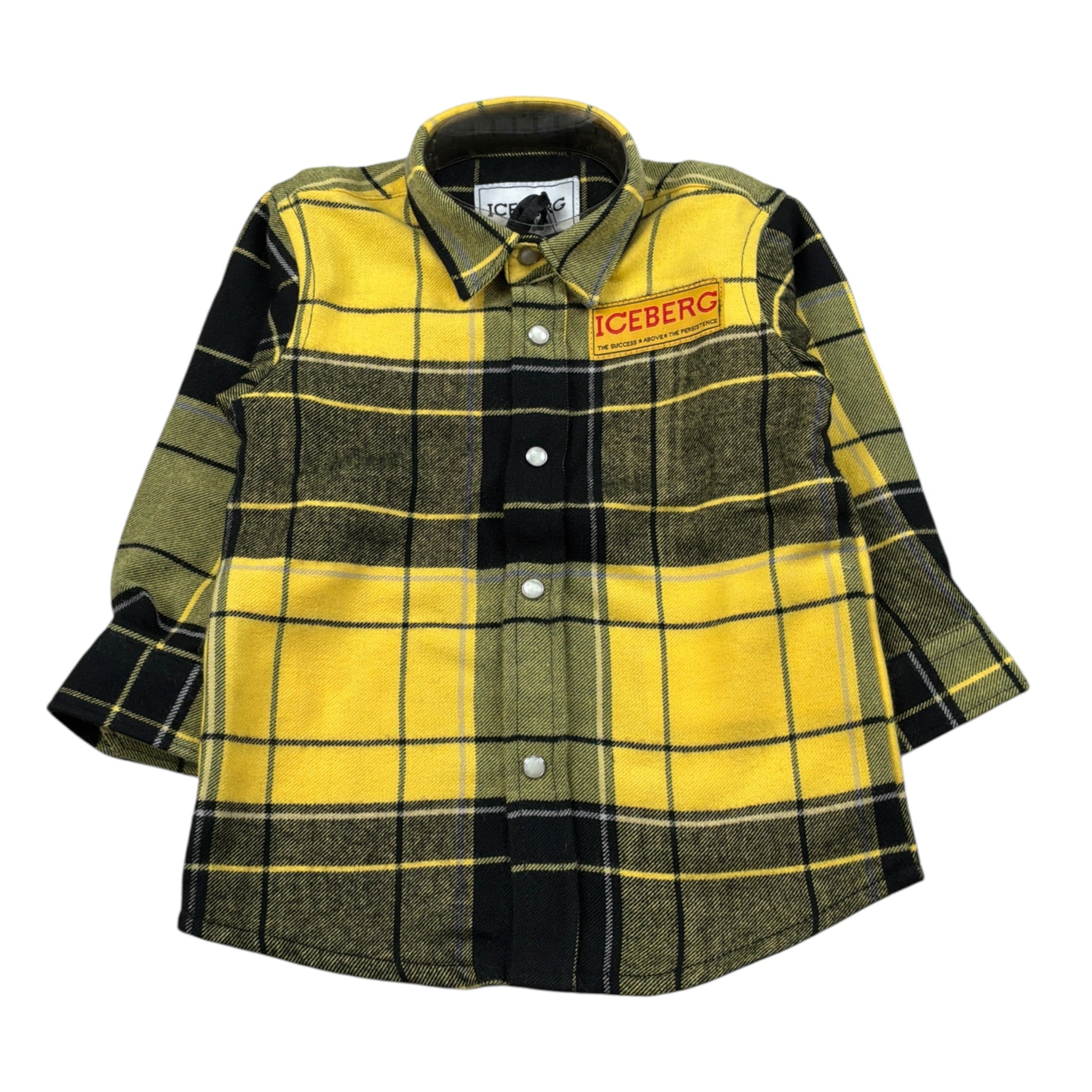 Iceberg Camicia Bicolore con Logo Giallo/Nero per Neonato CMICE6305BX GIALLO/NERO ICEBERG 