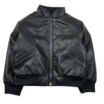 Iceberg Giubbino Ecopelle tinta unita con Zip Nero per Neonato GBICE6310B NERO ICEBERG 