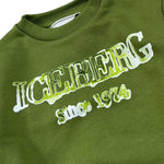 Iceberg Felpa tinta unita con Stampa Verde per Neonato MFICE6321B VERDE ICEBERG 