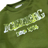 Iceberg Felpa tinta unita con Stampa Verde per Neonato MFICE6321B VERDE ICEBERG 