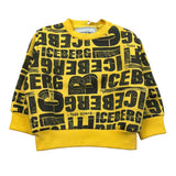 Iceberg Felpa Chiusa Girocollo tinta unita con Stampe Giallo per Neonato MFICE6331B GIALLO ICEBERG 
