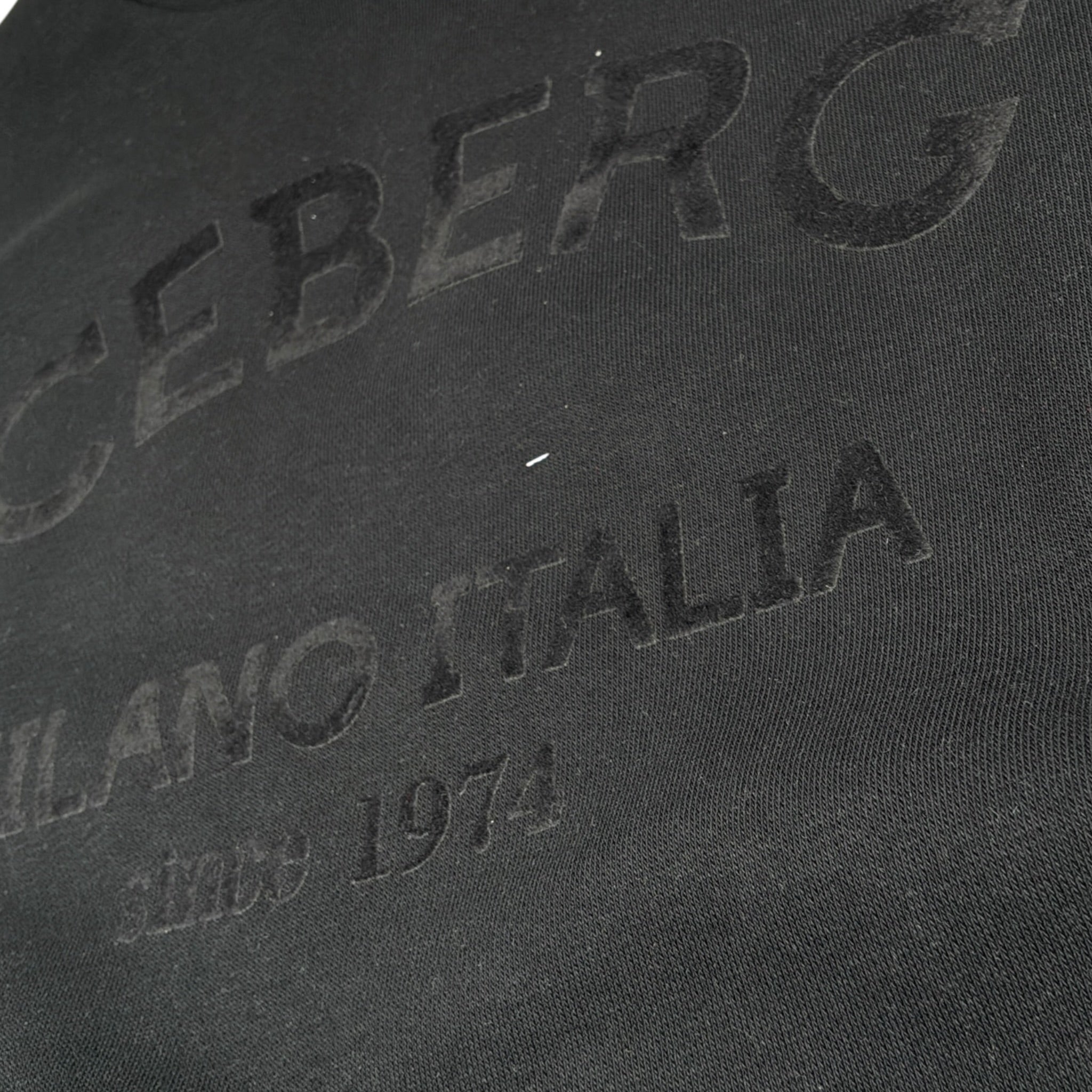 Iceberg Felpa Giroccollo tinta unita con Stampa Nero per Bambino MFICE6333J NERO ICEBERG 