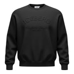 Iceberg Felpa Giroccollo tinta unita con Stampa Nero per Bambino MFICE6333J NERO ICEBERG 