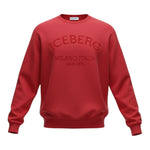 Iceberg Felpa Giroccollo tinta unita con Stampa Rosso per Bambino MFICE6333J ROSSO ICEBERG 