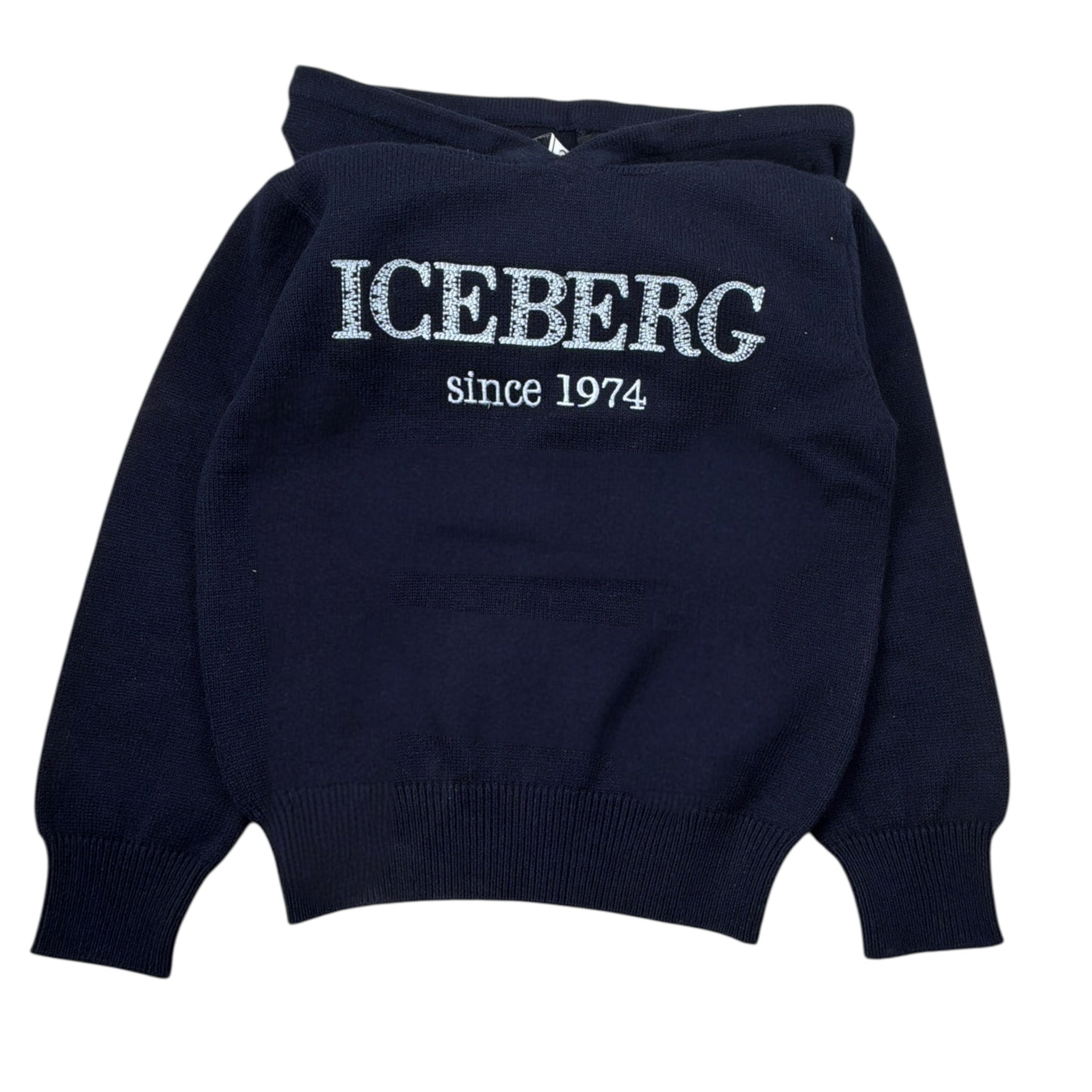 Iceberg Maglia Modello Felpa con Cappuccio E Stampa Blu per Bambino MGICE6300B BLU ICEBERG 