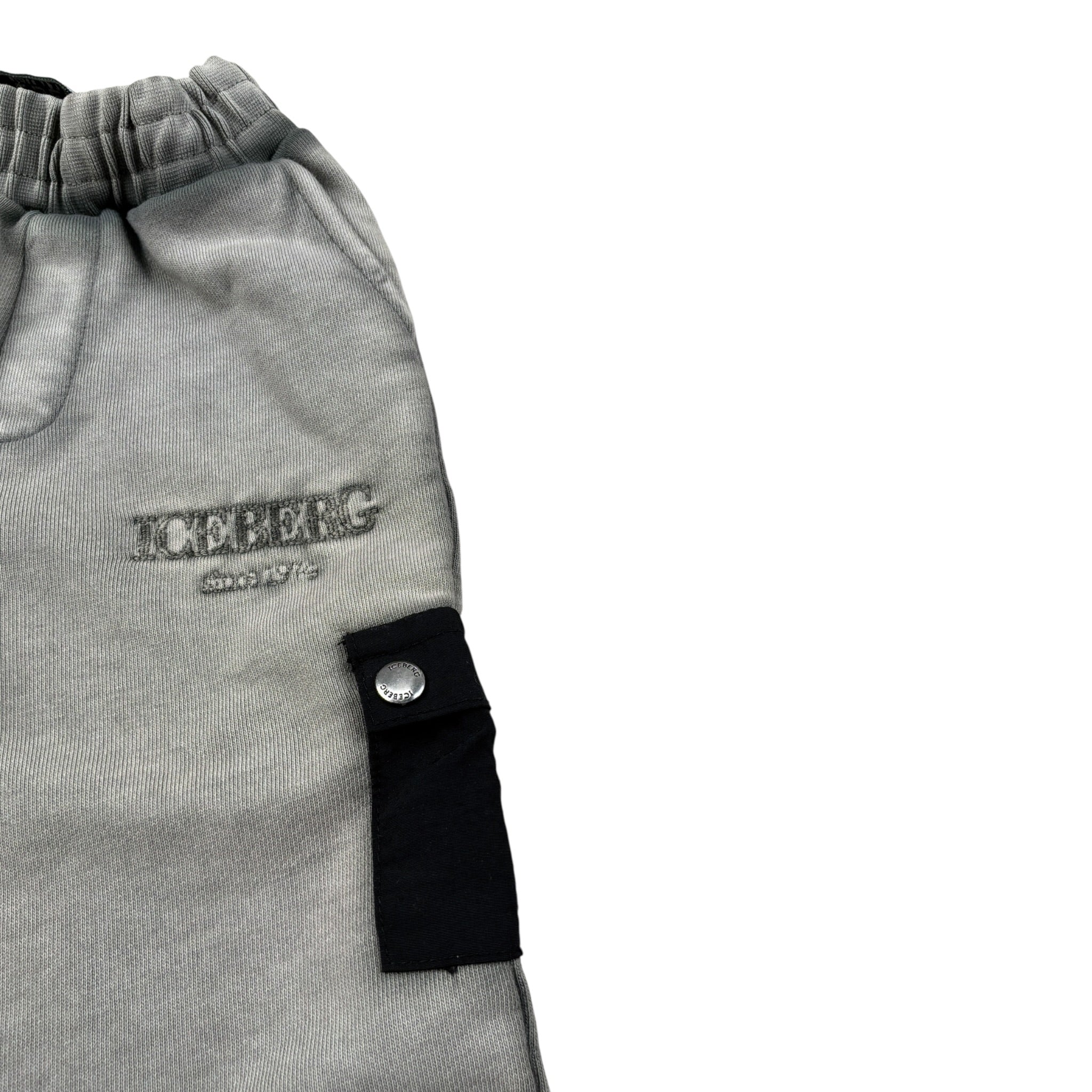 Iceberg Pantalone Tuta tinta unita con Lofo Grigio per Neonato PFICE6305B GRIGIO ICEBERG 