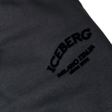 Iceberg Pantalone Modello Tuta tinta unita con Logo Nero per Bambino PFICE6310J NERO ICEBERG 