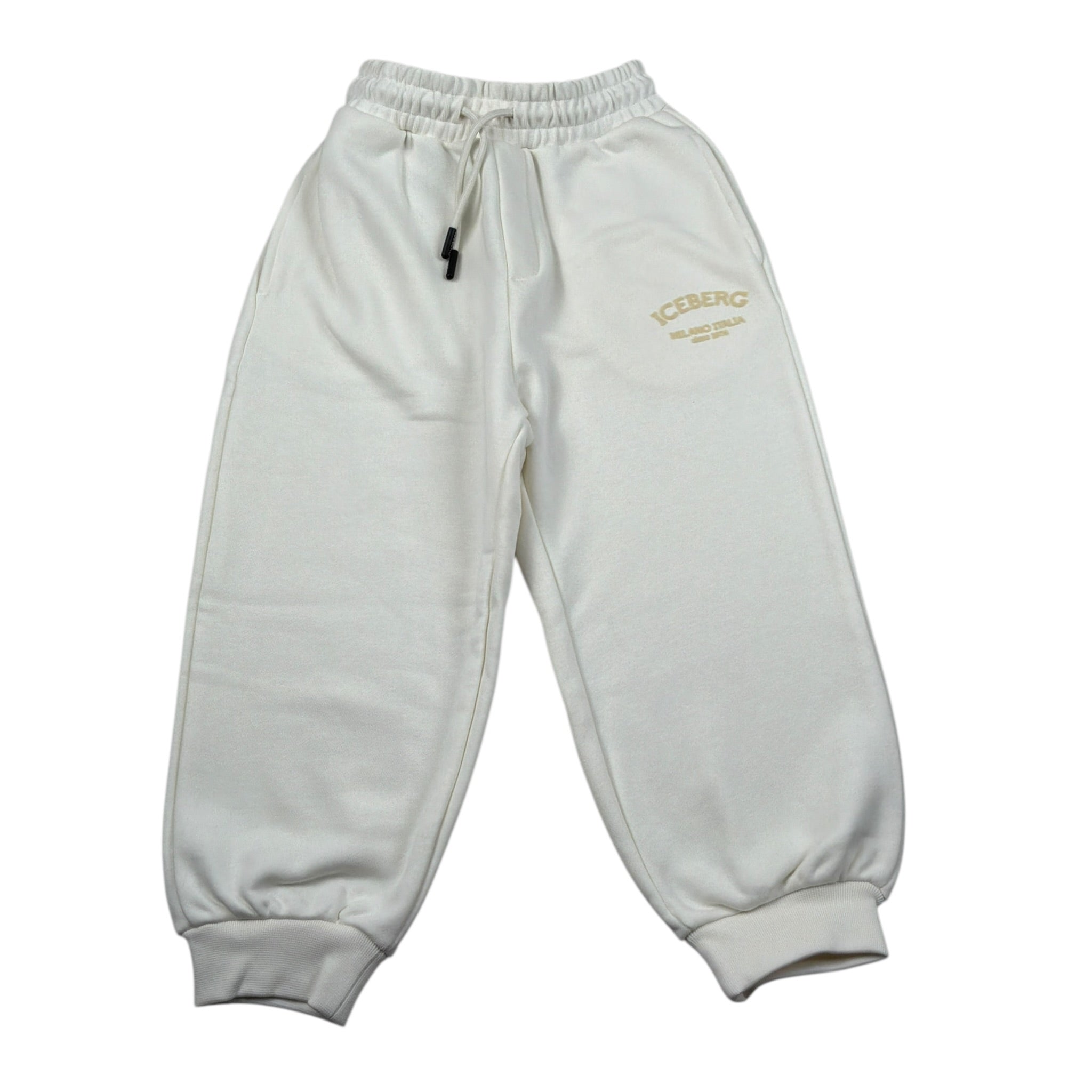 Iceberg Pantalone Modello Tuta tinta unita con Logo Panna per Bambino PFICE6310J PANNA ICEBERG 