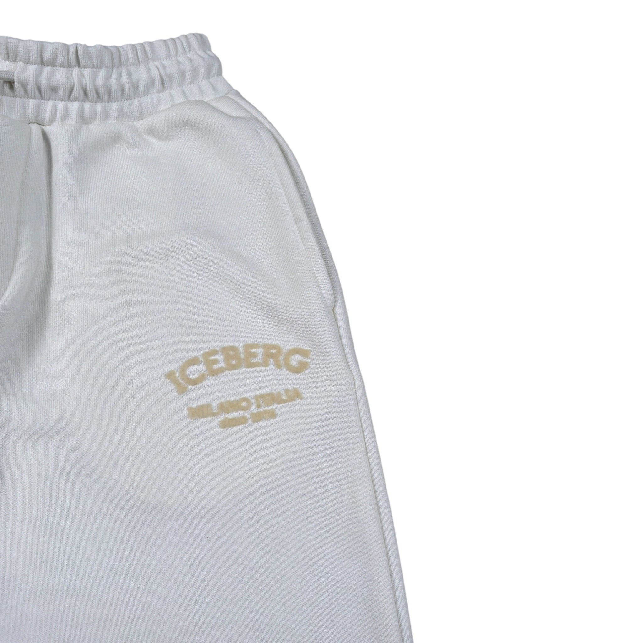 Iceberg Pantalone Modello Tuta tinta unita con Logo Panna per Bambino PFICE6310J PANNA ICEBERG 