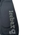 Iceberg Pantalone Tuta tinta unita con Logo Brillantinato Nero per Bambina PFICE6351J NERO ICEBERG 