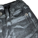 Iceberg Jeans tinta unita con Girovita Regolabile Nero per Bambino PTICE6313BJ NERO ICEBERG 