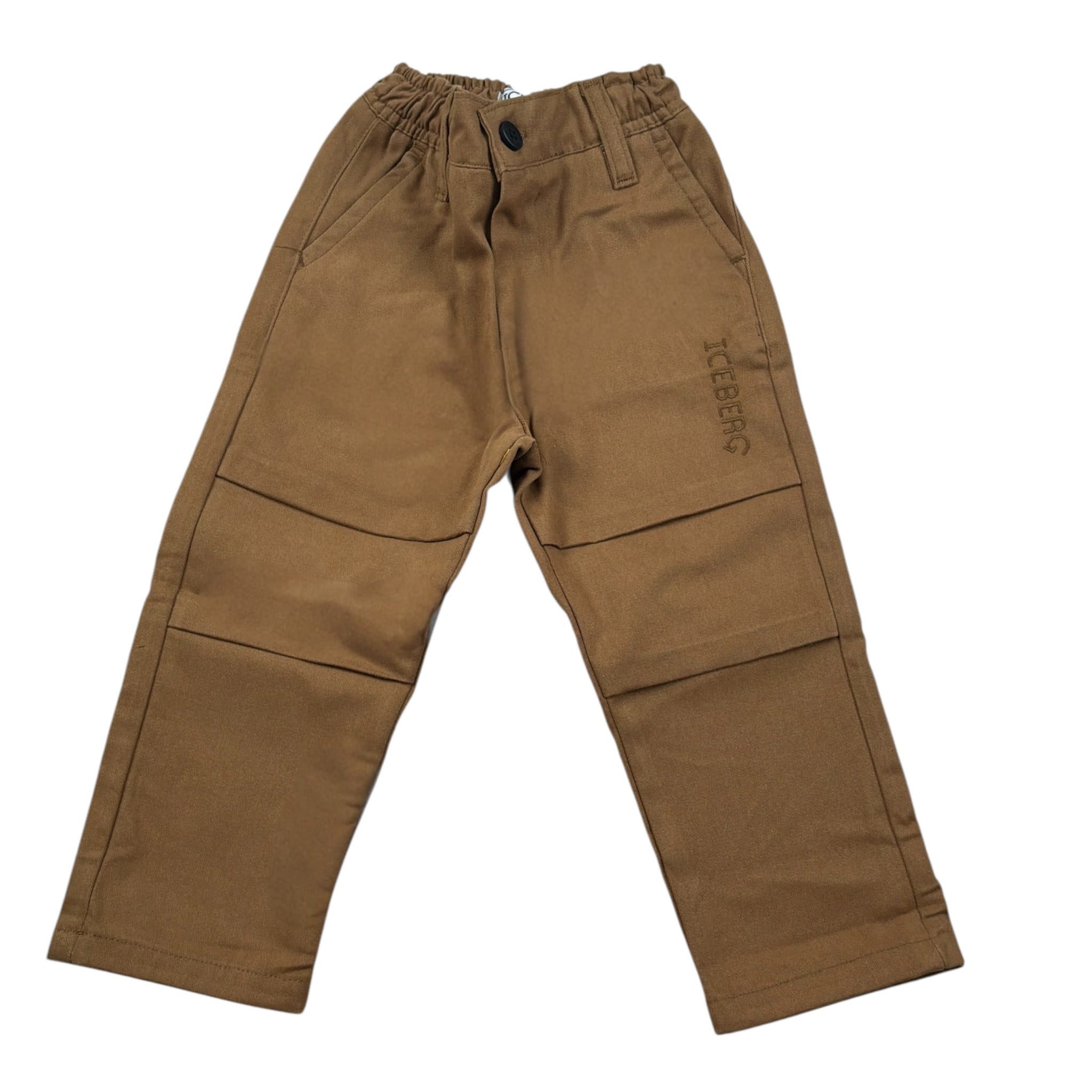 Iceberg Pantalone tinta unita con Elastico In Vita Cammello per Bambino PTICE6314BJX CAMMELLO ICEBERG 