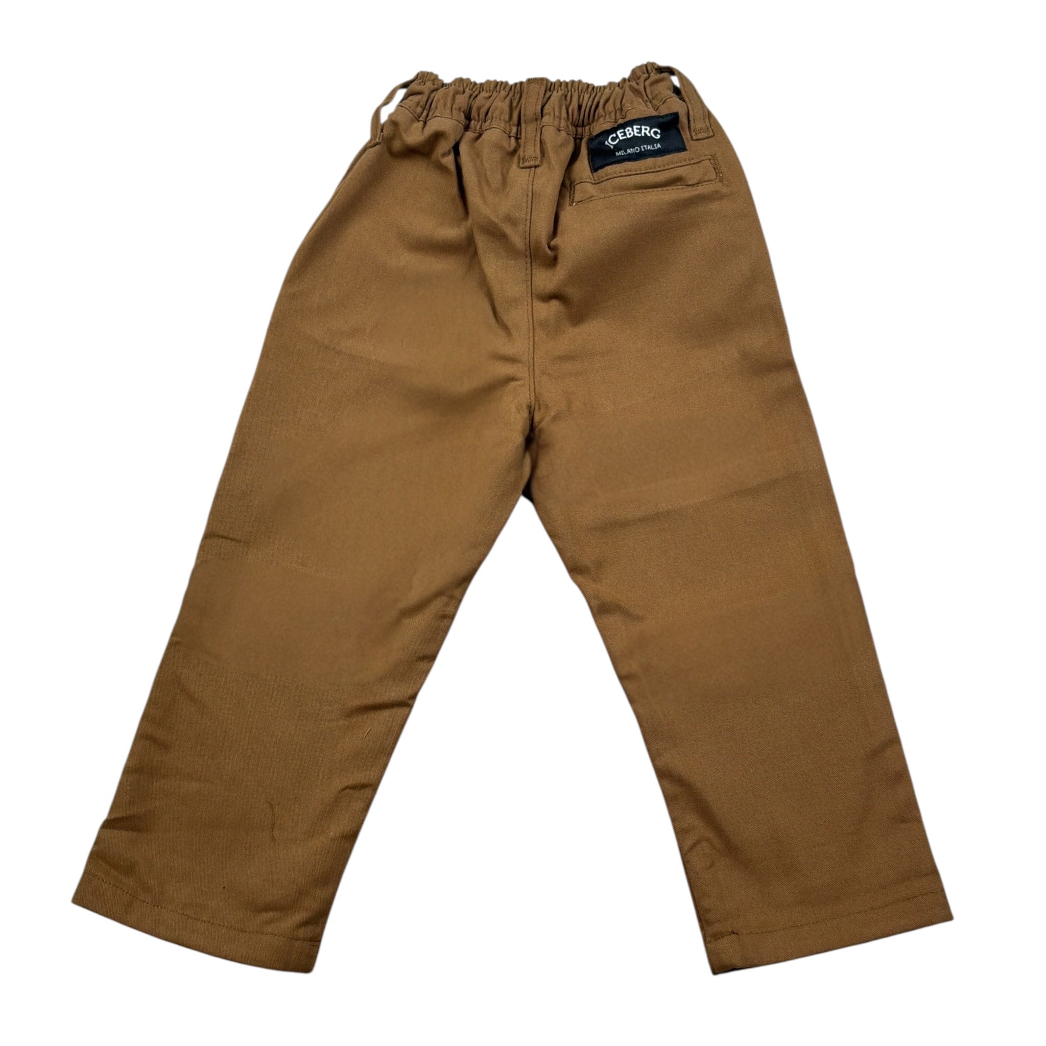 Iceberg Pantalone tinta unita con Elastico In Vita Cammello per Neonato PTICE6314BX CAMMELLO ICEBERG 