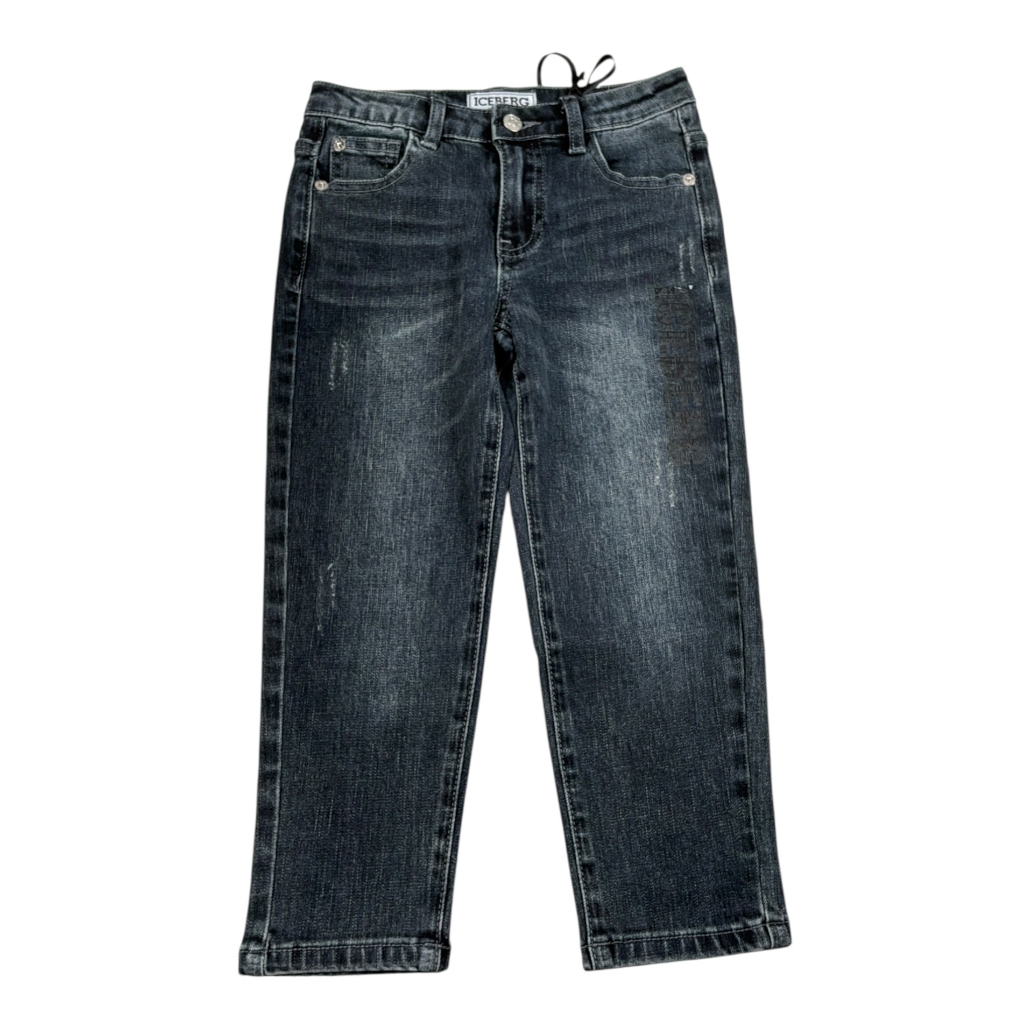 Iceberg Jeans tinta unita con Girovita Regolabile Blu per Bambino PTICE6317B BLU ICEBERG 