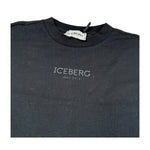 Iceberg T-Shirt Girocollo tinta unita con Logo Nero per Bambino TSICE6306J NERO ICEBERG 