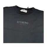 Iceberg T-Shirt Girocollo tinta unita con Logo Nero per Bambino TSICE6306J NERO ICEBERG 