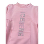 Iceberg Abito Manica Lunga Tinta Uita con Logo Rosa per Neonata VSICE6360BN ROSA ICEBERG 
