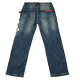 Icon Jeans tinta unita con Stampe Blu per Bambino IBDT00714 BLU ICON 