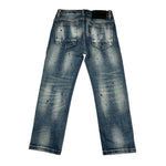 Icon Jeans tinta unita con Strappi Blu per Bambino IBDT00715X BLU ICON 