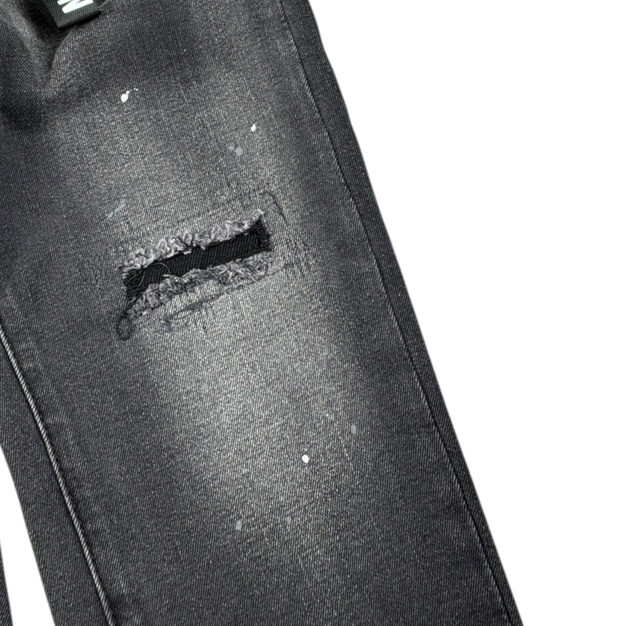 Icon Jeans tinta unita con Strappi Nero per Bambino IBDT00720 NERO ICON 