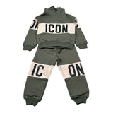 Icon Completo 2 Pezzi Feloa-Pantalone tinta unita Verde per Bambino INFBS00877 VERDE ICON 