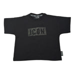 Icon T-Shirt Girocollo tinta unita Nero per Bambina TSHIC NERO ICON 
