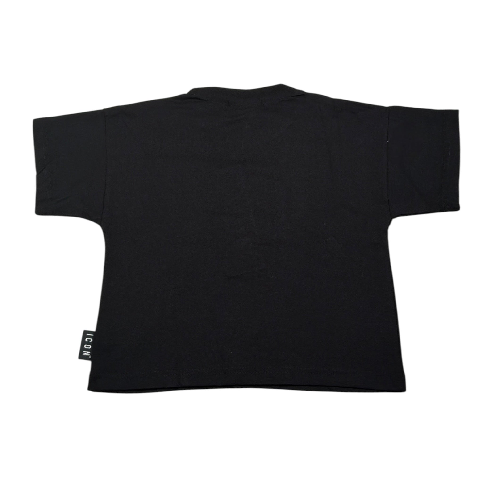 Icon T-Shirt Girocollo tinta unita Nero per Bambina TSHIC NERO ICON 