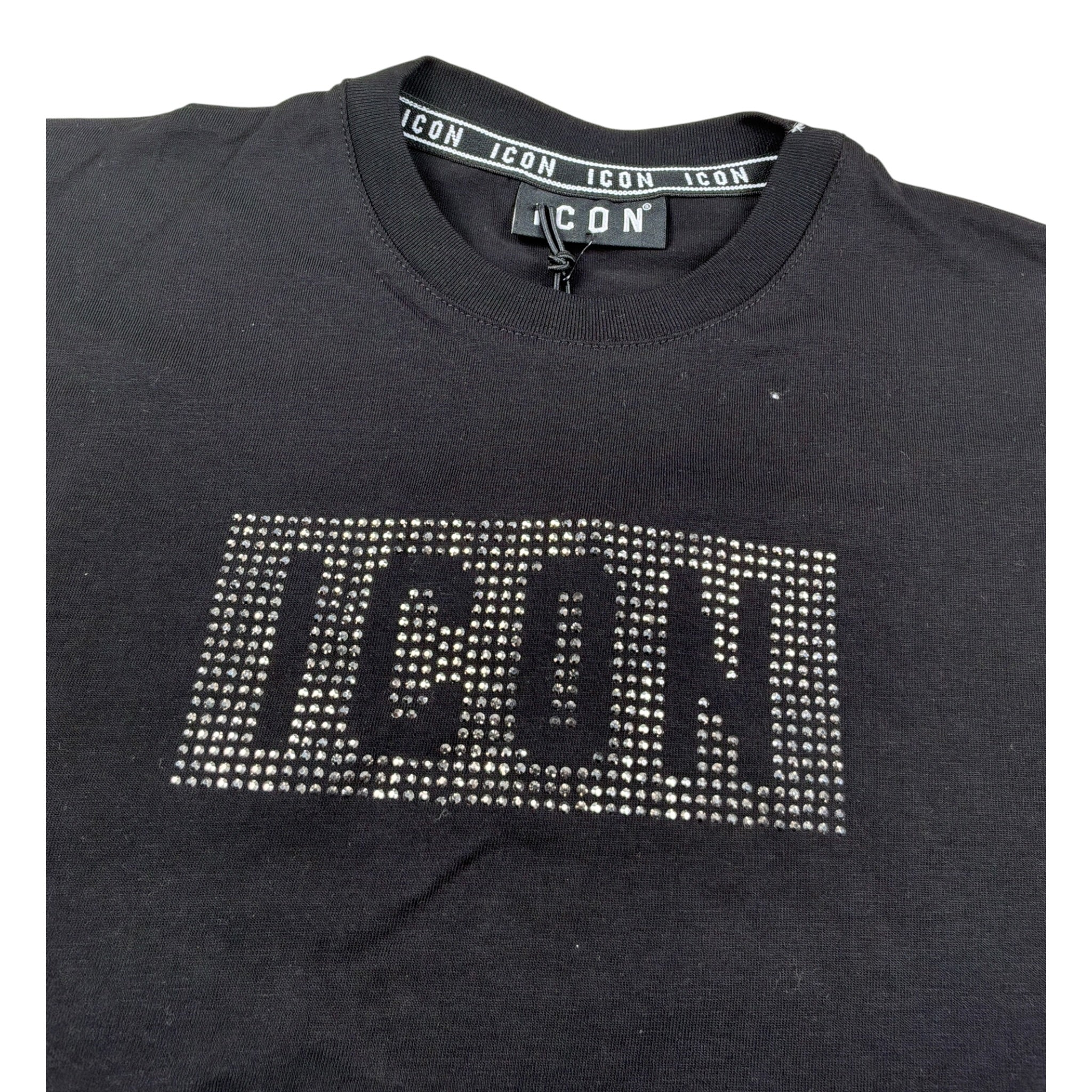 Icon T-Shirt Girocollo tinta unita Nero per Bambina TSHIC NERO ICON 