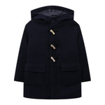 Il Gufo Cappotto tinta unita con Cappuccio Blu per Bambino A23GP309M138 BLU IL GUFO 