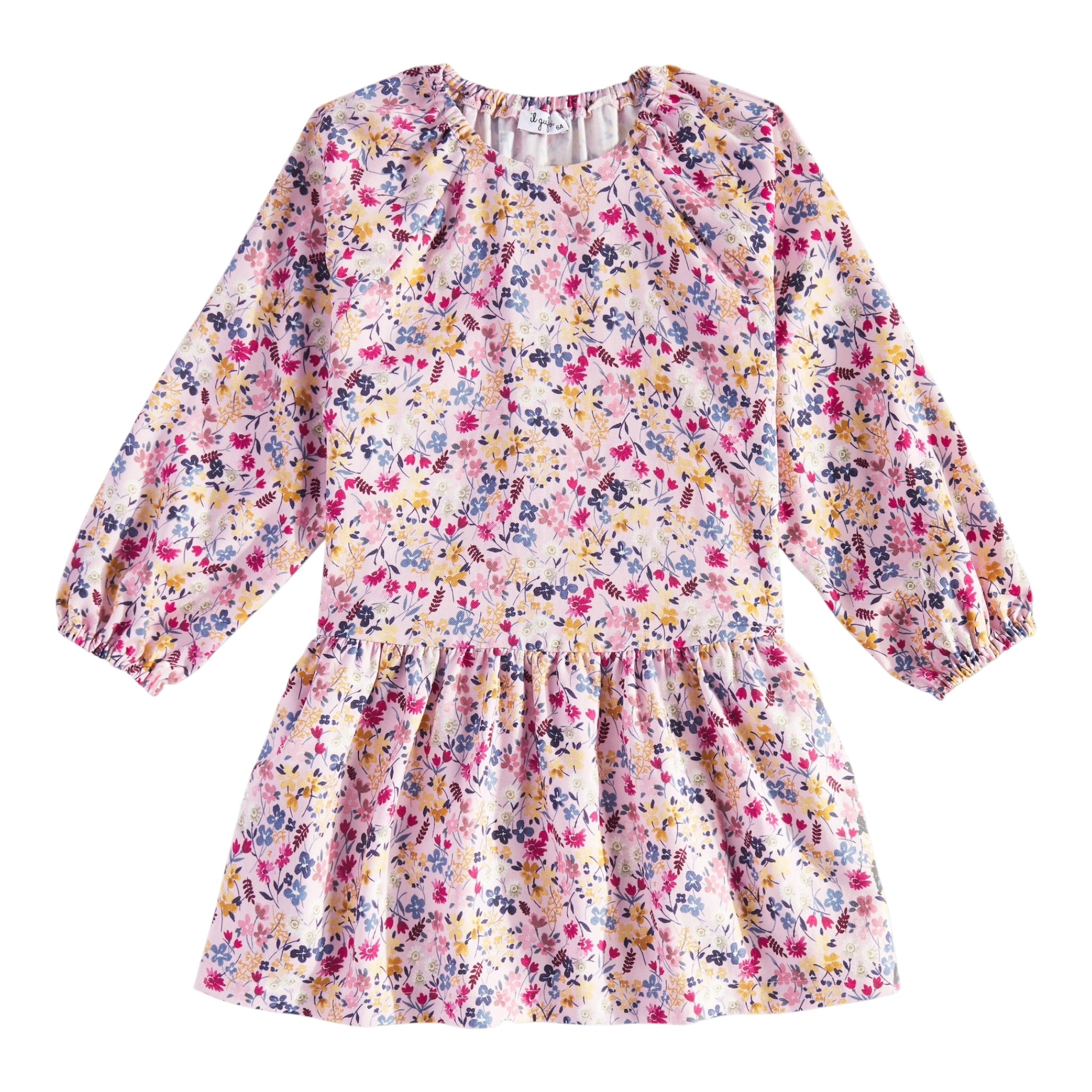 Il Gufo Abito Manica Lunga tinta unita Fantasia Floreale Rosa per Bambina A24VL575R4006 ROSA IL GUFO 