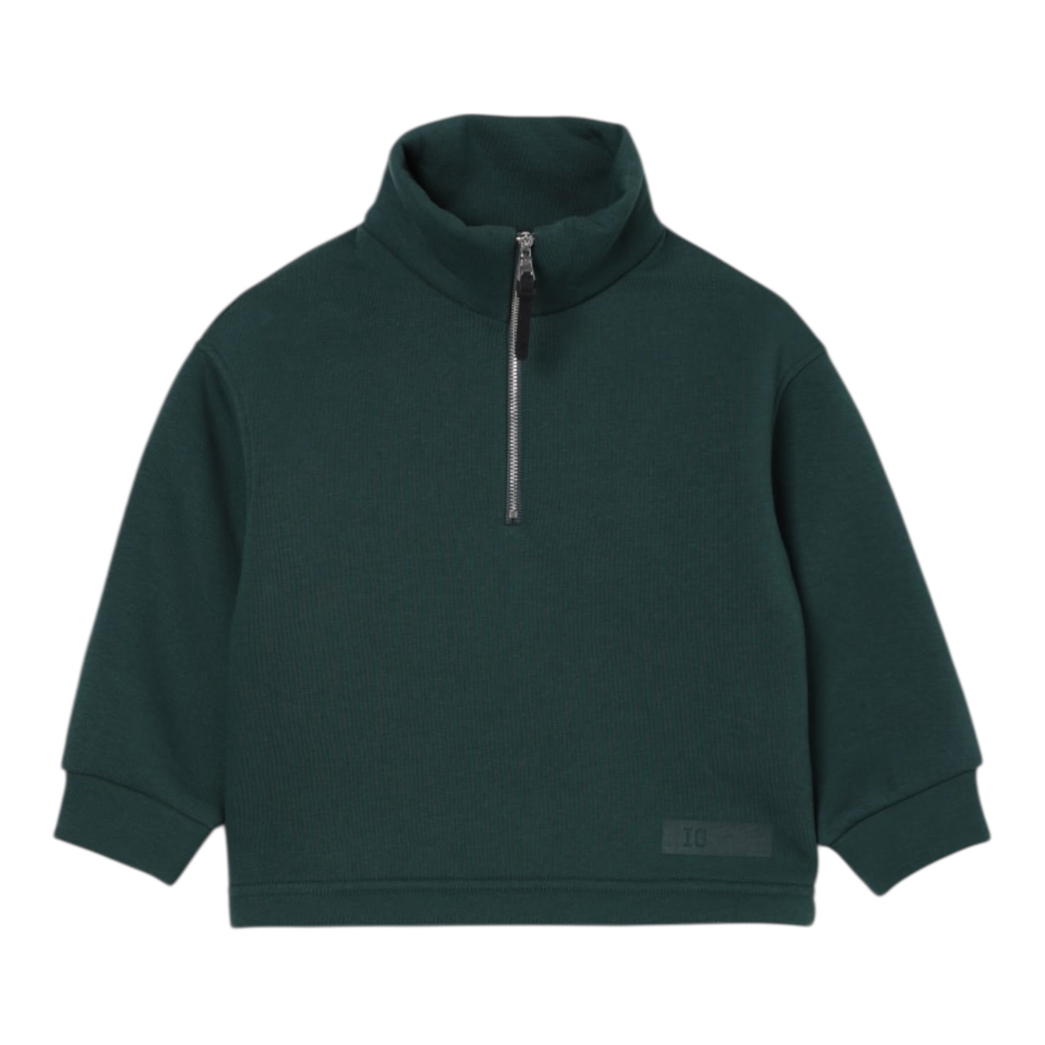 Il Gufo Felpa tinta unita con Zip Verde per Bambino A25GCF0003M0154 VERDE IL GUFO 