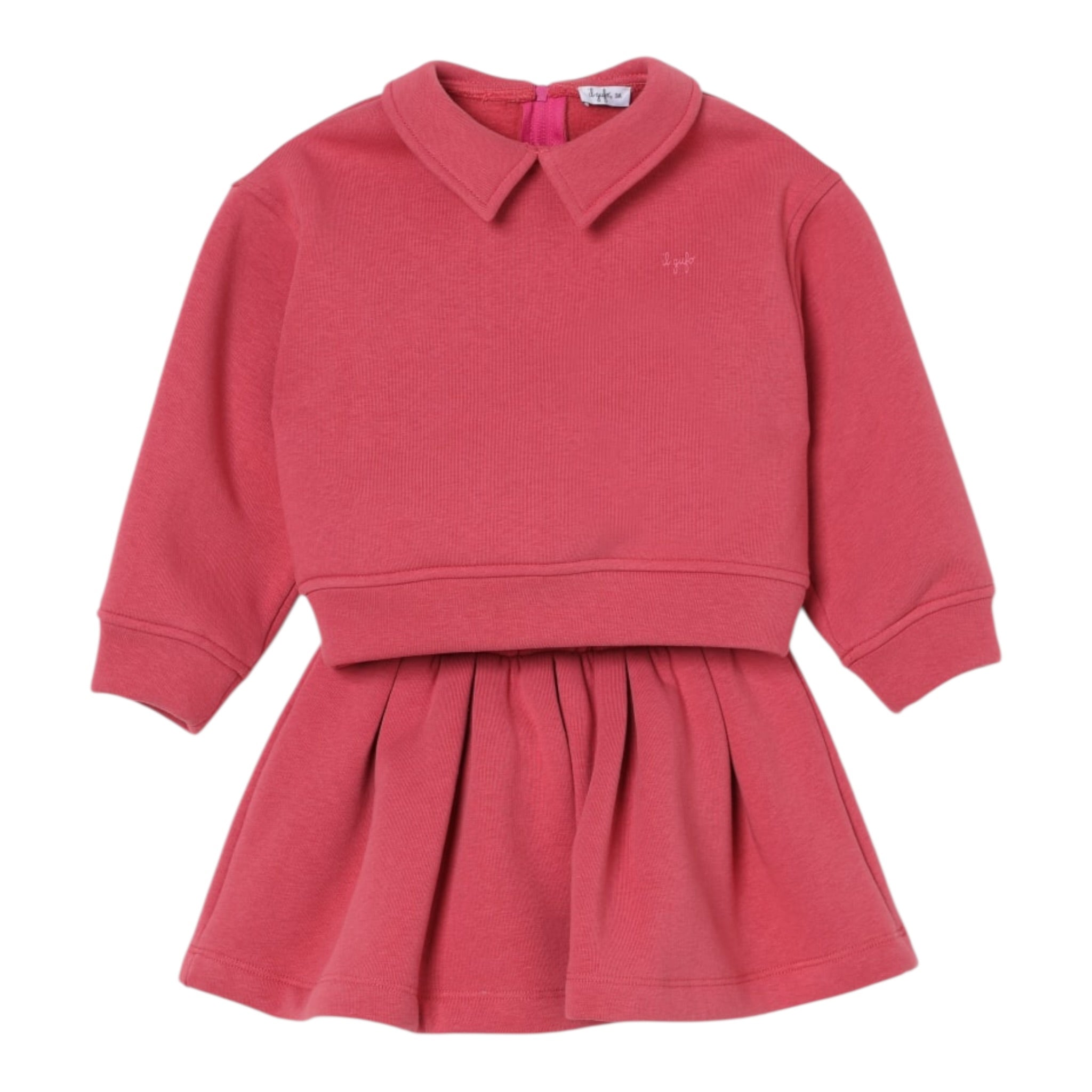 Il Gufo Completo 2 Pezzi Felpa-Gonna tinta unita Rosa per Bambina A25GDG0001M0154 ROSA IL GUFO 