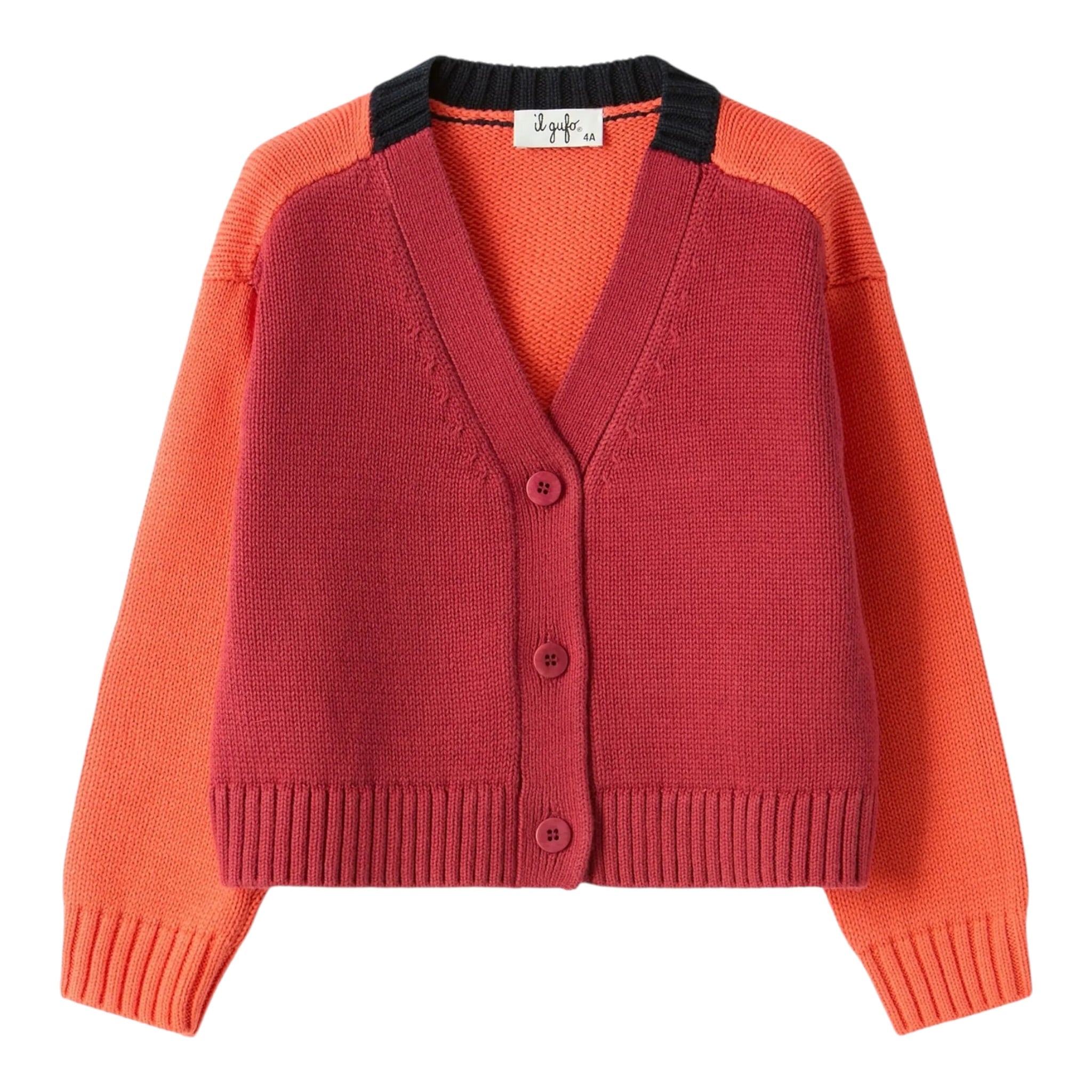 Il Gufo Cardigan Multicolor Scollo A V Multicolor per Bambina A25GGF0006EM109 MULTICOLOR IL GUFO 