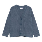 Il Gufo Cardigan tinta unita con Scollo A V Blu per Bambino A25GGF0009EM223 BLU IL GUFO 