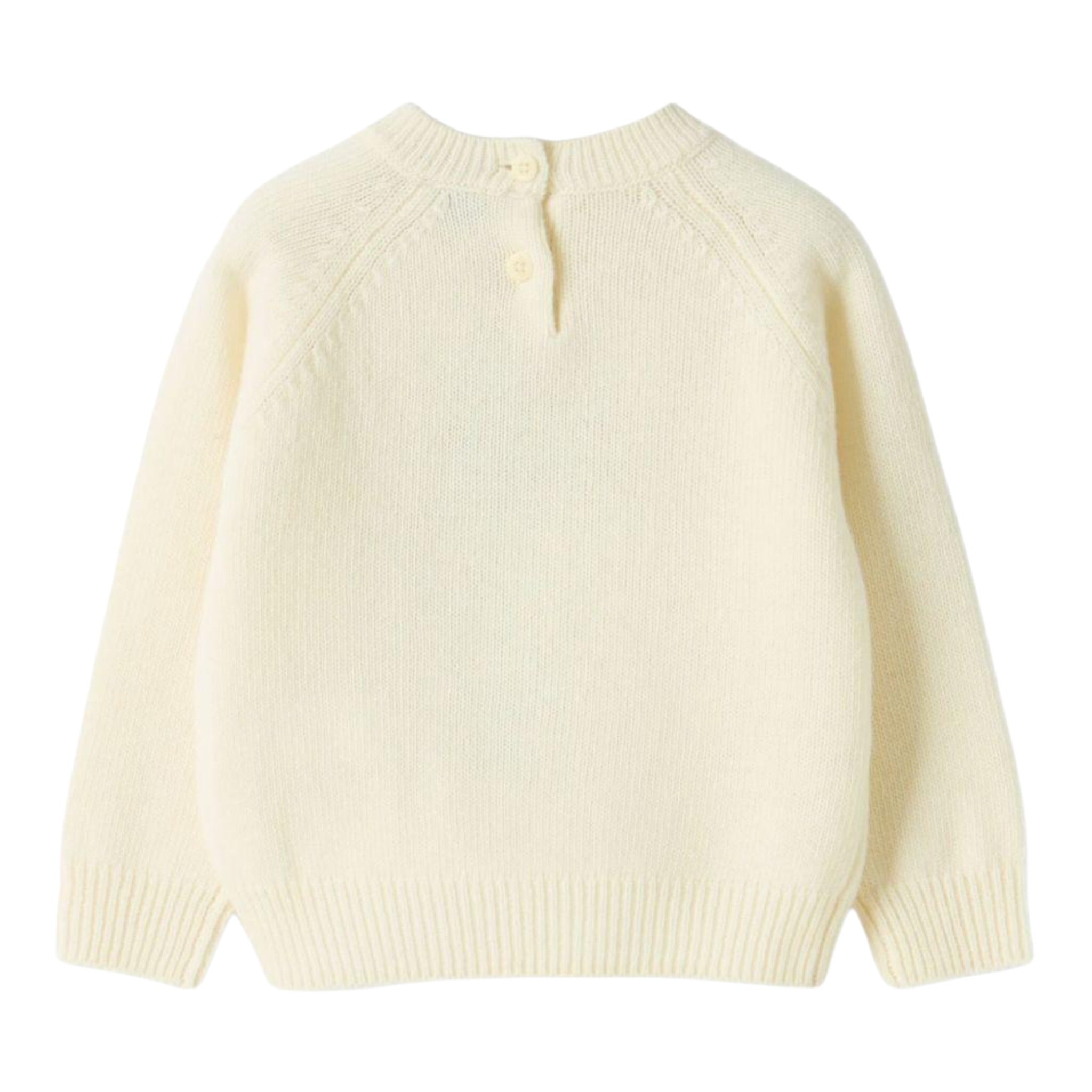 Il Gufo Maglia Girocollo Tinta Nita con Ricamo Panna per Neonato A25GMA0008EM220X PANNA IL GUFO 