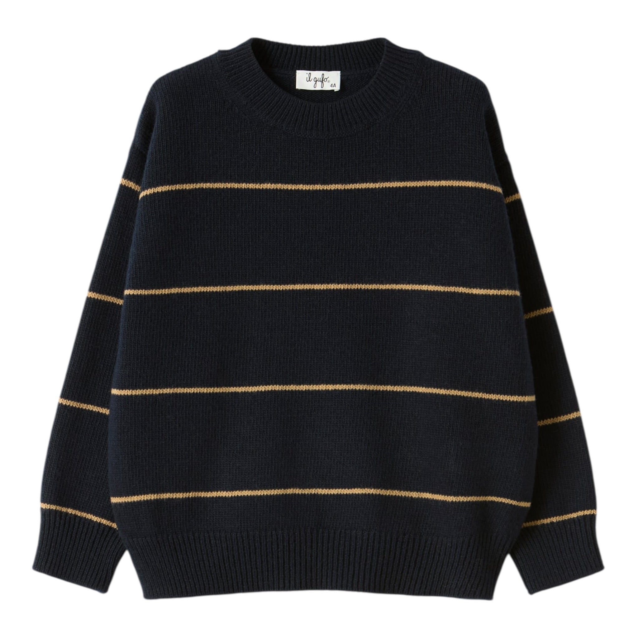 Il Gufo Maglia Girocollo tinta unita Blu per Bambino A25GMA0022EM220 BLU IL GUFO 