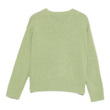 Il Gufo Maglia tinta unita con Fantasia Verde per Neonata A25GMA0028EM220N VERDE IL GUFO 