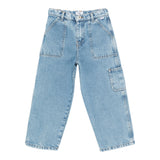 Il Gufo Jeans tinta unita con Girovita Regolabile Azzurro per Bambino A25GPL0041J0052 AZZURRO IL GUFO 