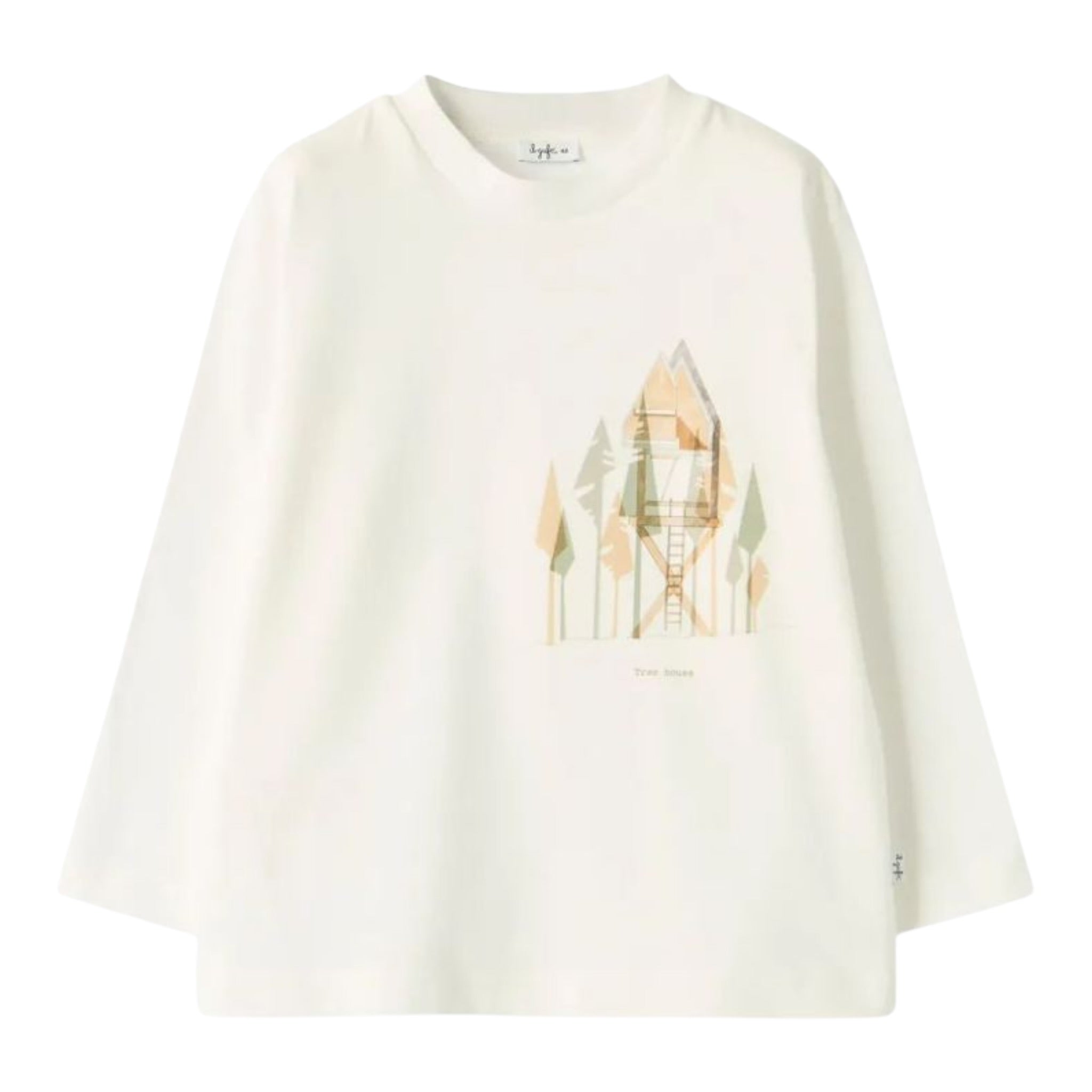 Il Gufo Shirt tinta unita con Stampa Bianco per Bambino A25GTA0009MF002J BIANCO IL GUFO 