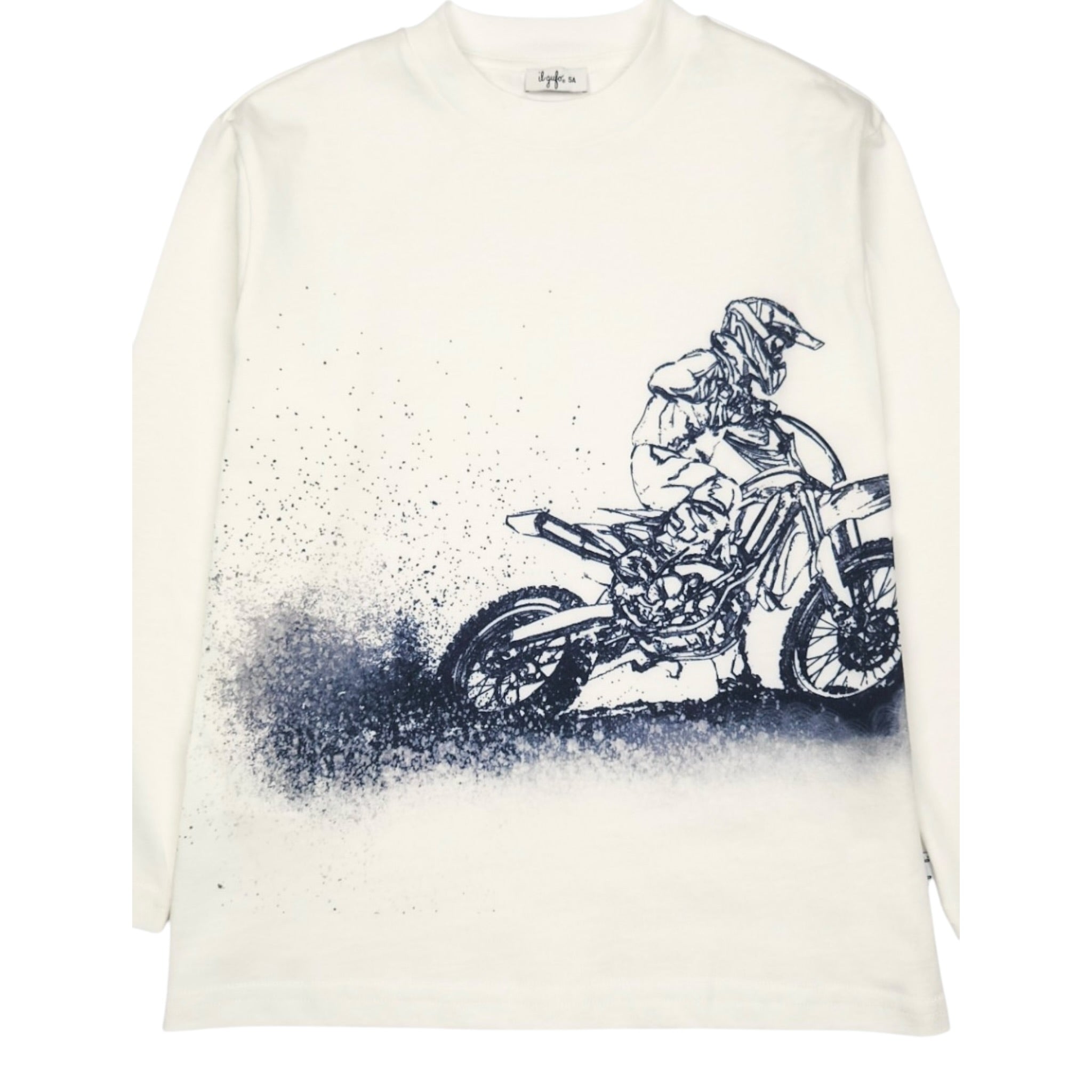 Il Gufo Shirt tinta unita con Stampa Bianco per Bambino A25GTA0024MF002 BIANCO IL GUFO 