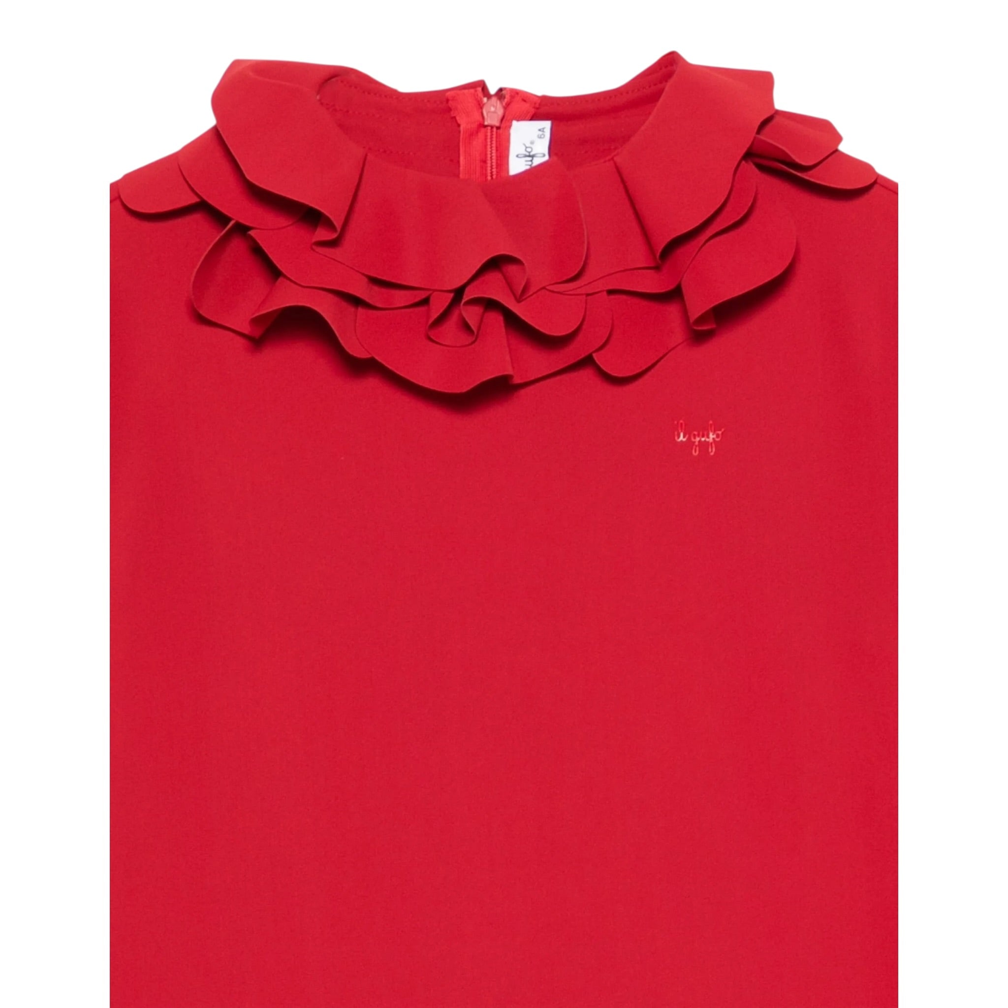 Il Gufo Abito Manica Lunga tinta unita Rosso per Bambina A25GVL0004N0057 ROSSO IL GUFO 