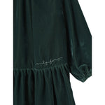 Il Gufo Abito Manica Lunga tinta unita In Velluto Verde per Bambina A25GVL0011V0017 VERDE IL GUFO 