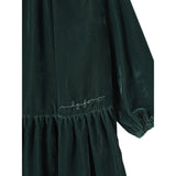 Il Gufo Abito Manica Lunga tinta unita In Velluto Verde per Bambina A25GVL0011V0017 VERDE IL GUFO 