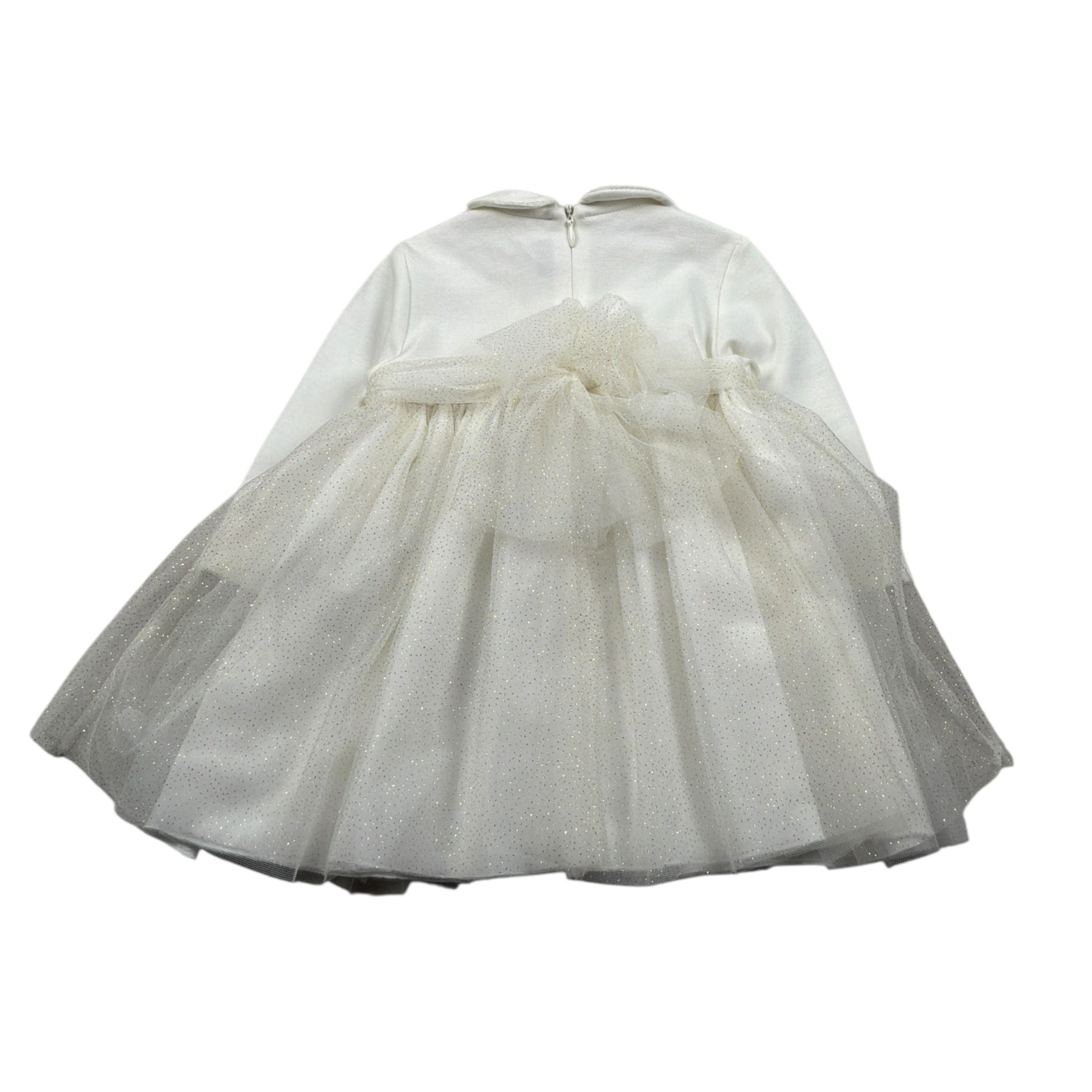 Il Gufo Abito Manica Lunga tinta unita con Tulle Panna per Neonata A25GVL0018H4003 PANNA IL GUFO 