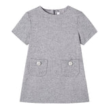 Il Gufo Abito Mezza Manica tinta unita Grigio per Bambina A25GVM0001W0065J GRIGIO IL GUFO 