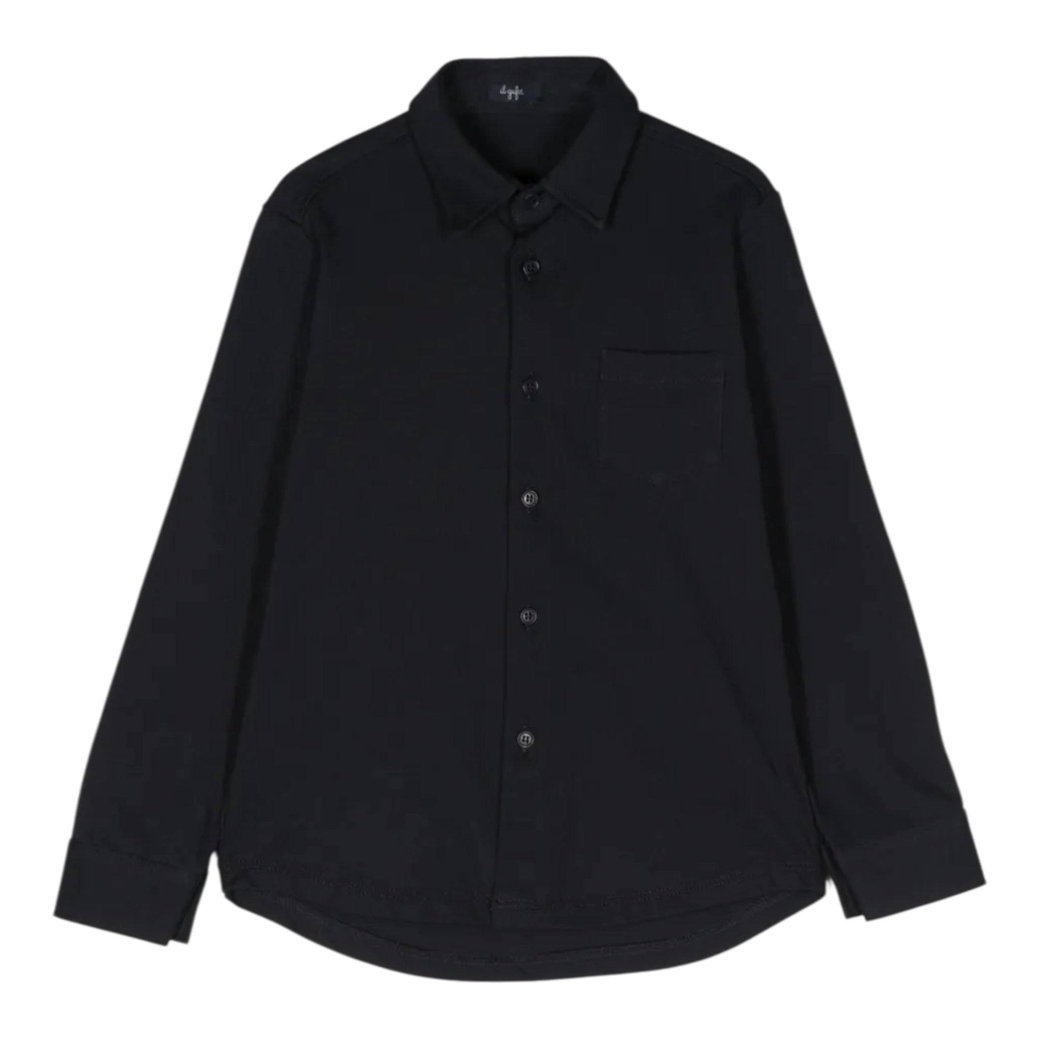 Il Gufo Camicia tinta unita con Taschino Blu per Bambino COACL049MF002 BLU IL GUFO 