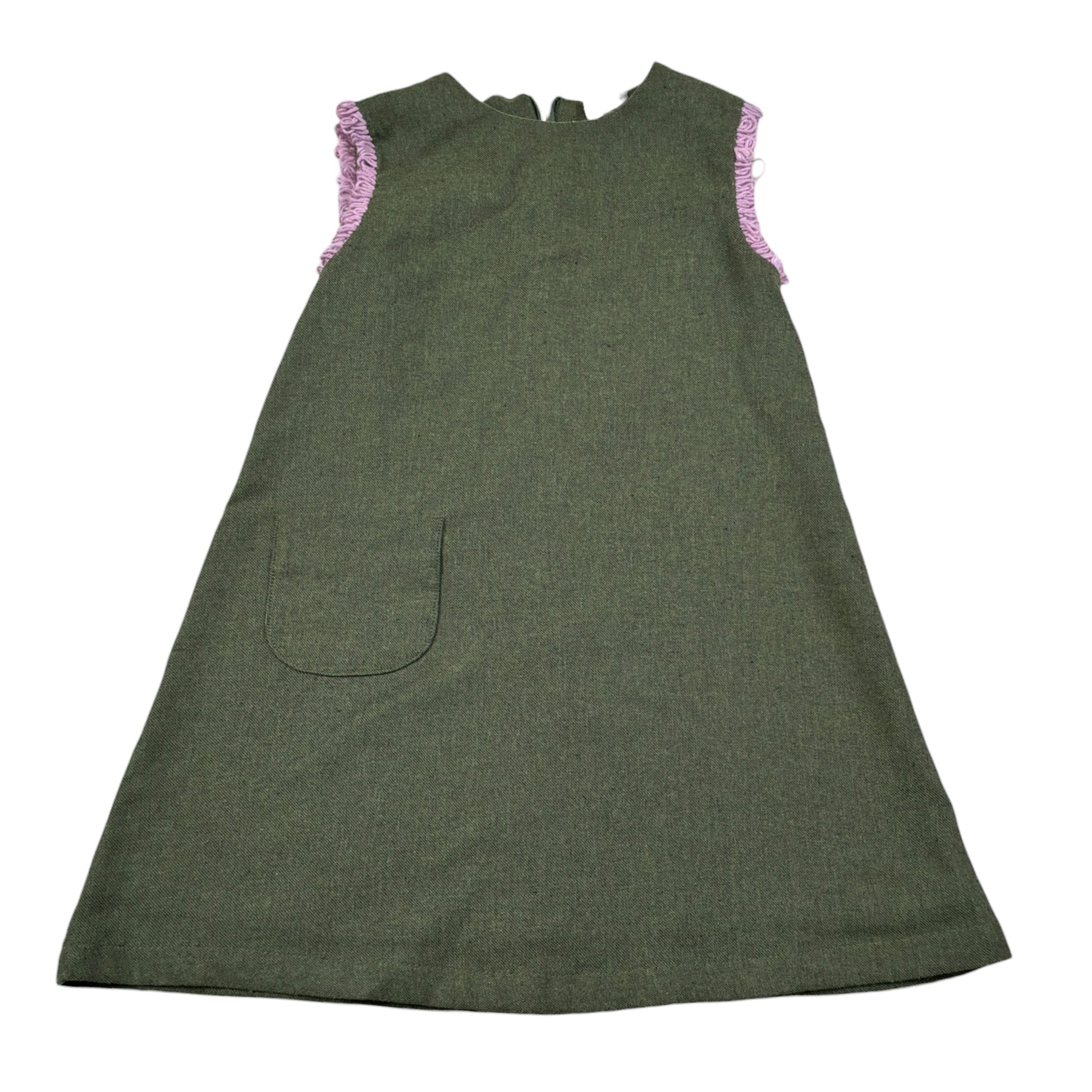 Ilfarobimbi Abito Giromanica tinta unita Verde per Bambina IFB50504 VERDE ILFAROBIMBI 